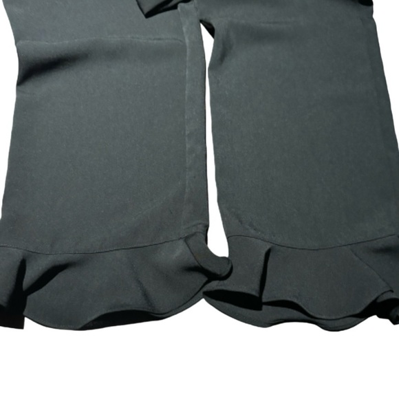 Who What Wear Black Ruffle Slacks Size 4 - Picture 5 of 8